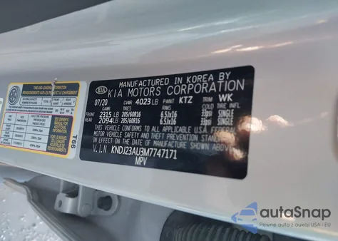 2021 Kia Soul S из США, поврежденный, VIN KNDJ23AU3M7747171